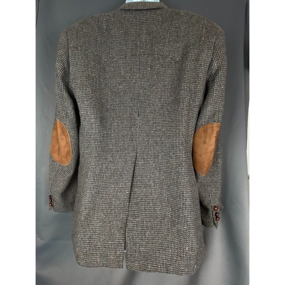 Levis Vintage Western Wear Tweed Wool Elbow Patch Jacket Sports Coat Sz 40R - Picture 11 of 16